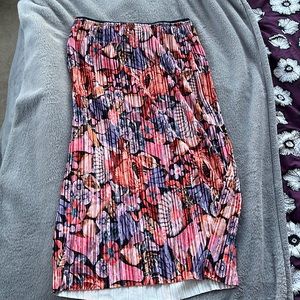 Anthropologie Maeve Tilda Pleated Velvet Skirt